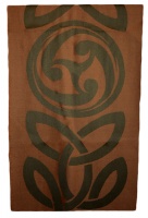 James Pure Wool Celtic Swirl Reversible Scarf Loden Tan